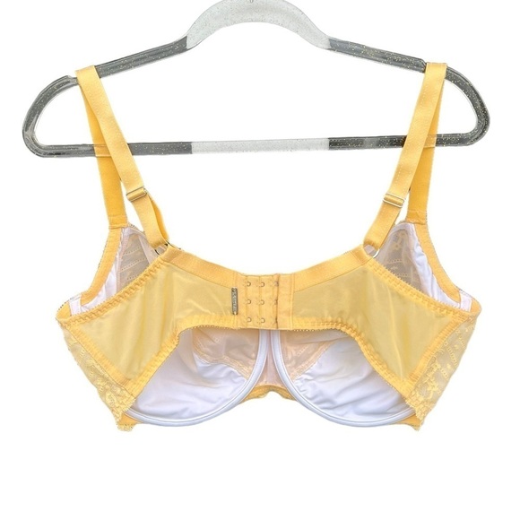 Chantelle Rive Gauche 3281 Lace Full Coverage Unlined Bra Plus 40DDDD (G) Yellow - Picture 2 of 14